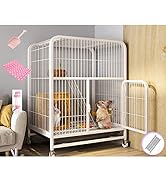 うさぎさん　おうち他9点セット　小動物用ケージ ホワイト/ブラウン Amazon.co.jp: 【三日でお届け可能】Puhang うさぎケージ